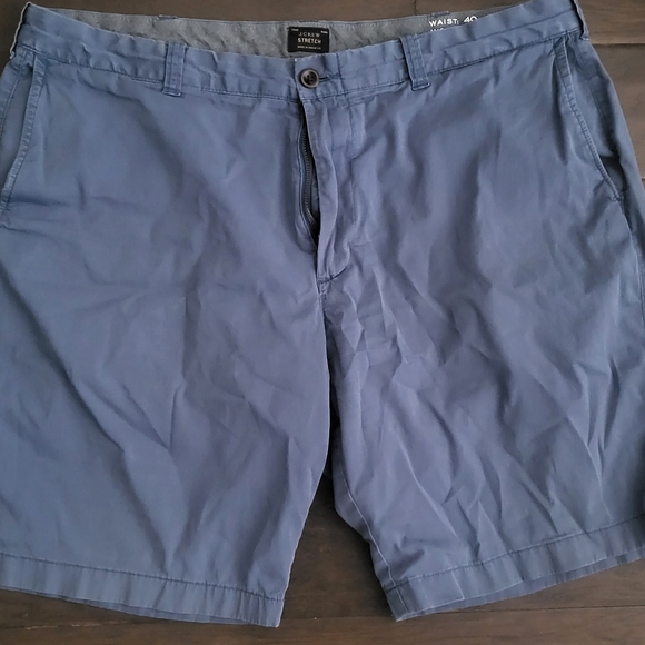 Jcrew J. Crew Cotton 10" stretch shorts blue 40 waist - Picture 1 of 4